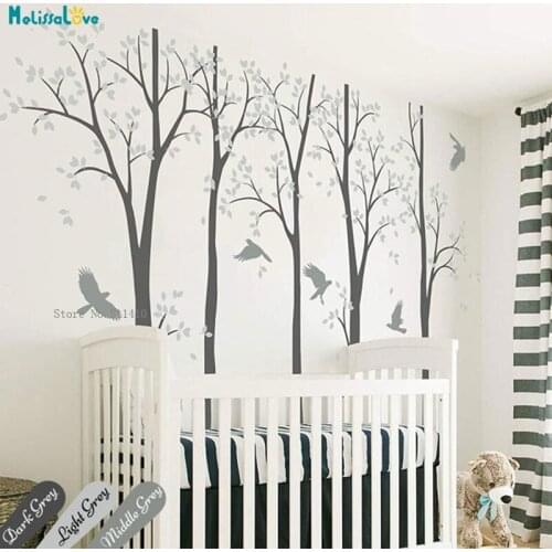 Birch Tree Wall Stickers Long Trees Home Decor Removable Vinyl Decals for Living Nursery Room Murals Unique Gift YT4832