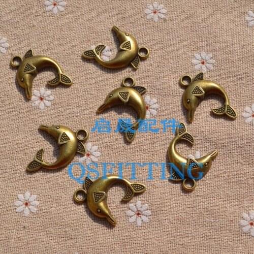 Free shipping!!!sell 30*24MM anti-brozen alloy pendant,jewelry Accessory,Small Charm,Cartoon Dolphin