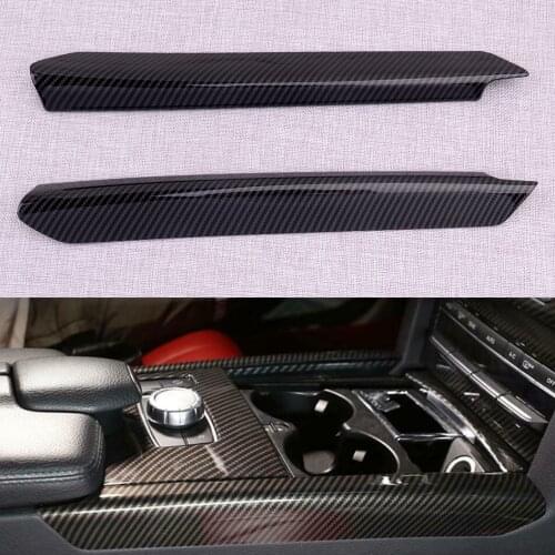 CITALL 2Pcs Car Center Console Gear Shift Box Side Trim Cover Fit for Benz E Class W212 E200 E260 E300 2010-2015 Left Hand Drive