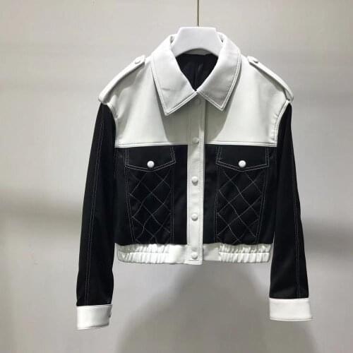 2020 Spring autumn Chic womens real leather jackets high quality sheepskin leather coat B598