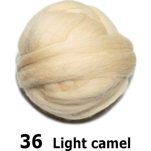 Free shipping handmade Wool Felt for felting 50g Light camel Perfect in Needle Felt 36