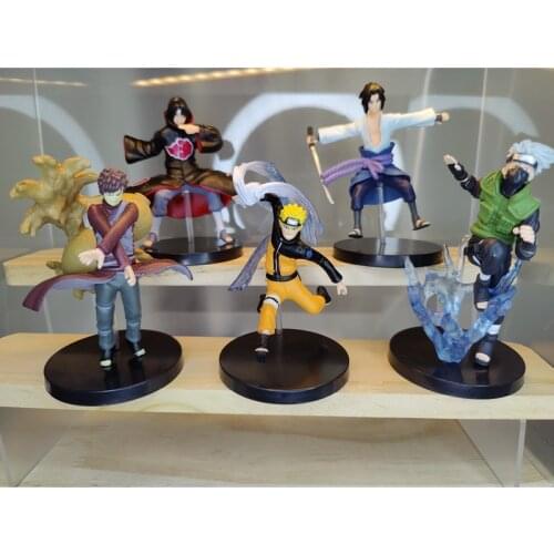 5pcs/lot Naruto Shippuden Kakashi Sasuke Gaara Uchiha Itachi PVC Action Figures Anime Model Toys Decoration Brinquedos