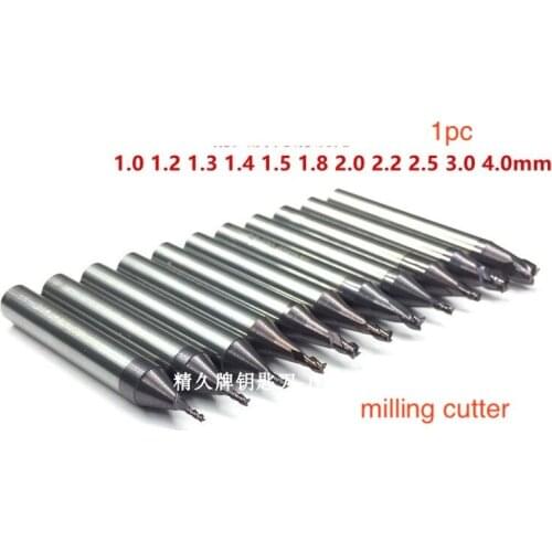 1pc tungsten steel milling cutter 1.0/1.5/2.0/2.5mm tracer probe for vertical key cut machine