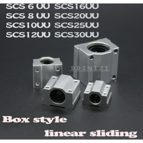 HOT sale 1pc SC8UU SCS8LUU 8mm Linear Ball Bearing Block CNC Router SCS6UU SCS10UU SCS12UU SCS13UU for CNC 3D printer shafts Rod