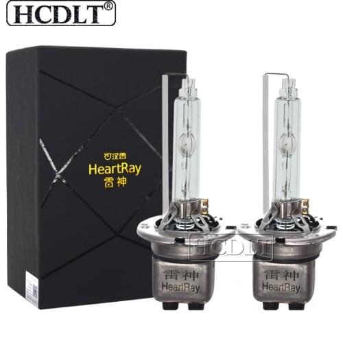 HCDLT Original HeartRay 45W D2H Xenon HID Headlight Bulb 4800K 5800K Metal Base D2C D2S With Wire For Bi-Xenon Projector Lens