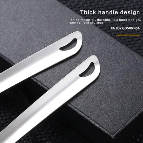 896A 201 Stainless Steel Double-Use Colander Cooking Soup Spoon Kitchen Hot Pot Scoop Strainer Cookware with Long Handle Hanging