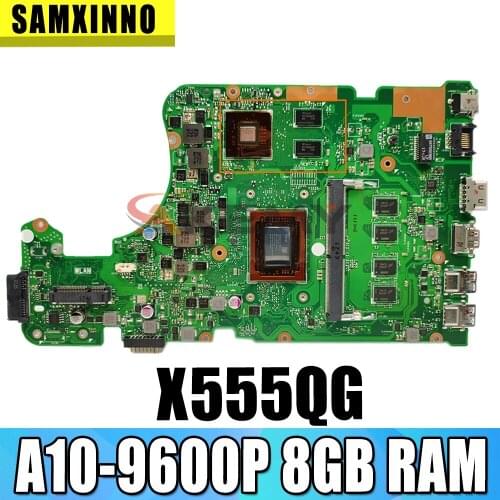 X555QG A10-9600P 8GB RAM Mainboard For ASUS X555 X555Q X555QG A555 A555Q A555QG Laptop Motherboard 100% Tested
