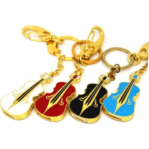 Mini USB Flash Drive Crystal Musical Instrument U Disk Jewelry Violin Pendrive 4GB Pen Drive 8GB 32GB 16GB USB Stick 2.0 Guitar