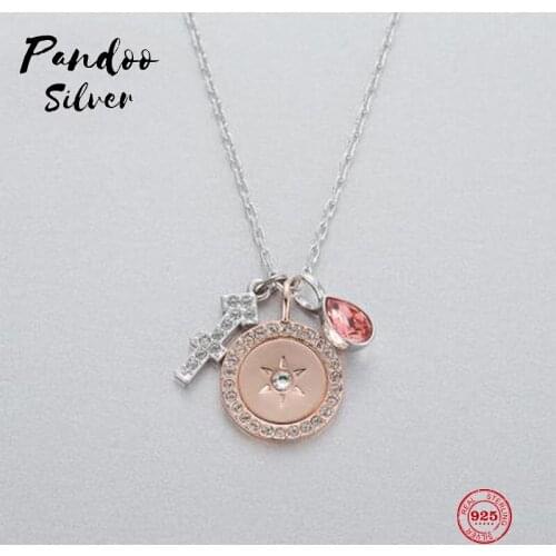 Fashion Charm 925 Sterling Silver Original 1:1 Copy, Twelve Constellation Smart Sagittarius Necklace Female Luxury Jewelry Gifts