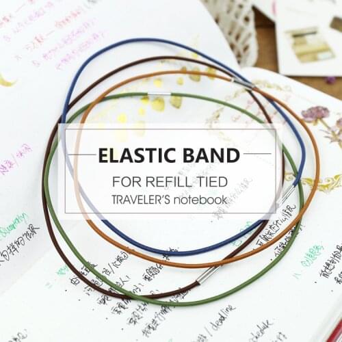 MyPretties TN Travelers Notebook Refill Elastic Ties Filler Paper Tied Rope Elastic band Rubber Cord Standard Pocket Passport