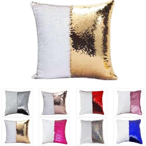 DIY Cushion Covers 40X40cm Mermaid Sequin Decorative Pillows Decorative Cushions For Sofa Decorative Pillow Cases Pillow Covers