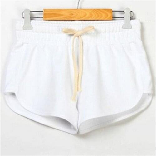 New Summer Stylish Women Cotton Shorts Loose Casual Breathable Mid Waist Drawstring Sport Running Fitness Yoga Shorts Female