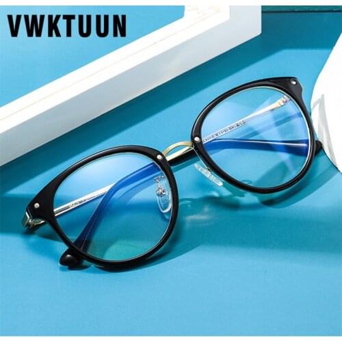 VWKTUUN TR Glasses Frame Women Men Optical Eye Glasses Frames 2020 Blue Light Blocking Glasses Round Reading Computer Glasses