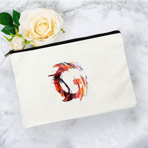 Art letters Pencil Cases Bags for Women Pencil Cases Necessaire Bag Toiletry Kit Travel Bags Korean Bag