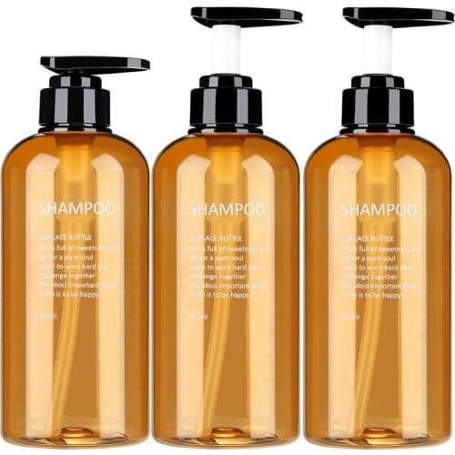 3pcs 300ml Empty Pump Bottle Dispenser Empty Refillable Body Soap Bottles for Shampoo and Conditioner Bathroom Kitchen