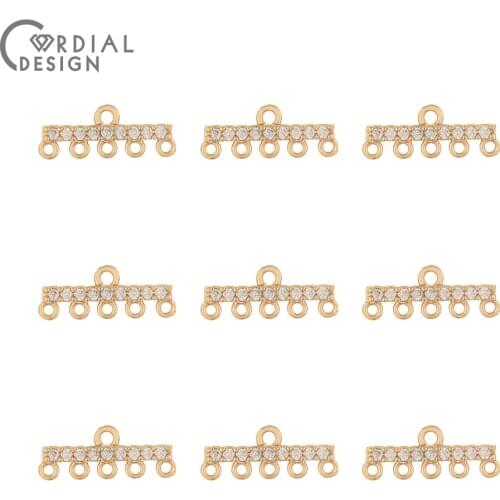 Cordial Design 100Pcs 6*17MM Jewelry Accessories/DIY Connectors/Earring Making/CZ Charms/Hand Made/Jewelry Findings & Components