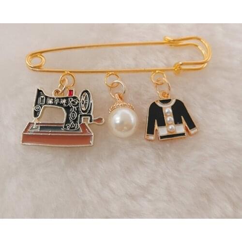 Sewing Machine Pin, Tailor Pin, Scissors Iron Pin Charm Dres s Elegant Pin