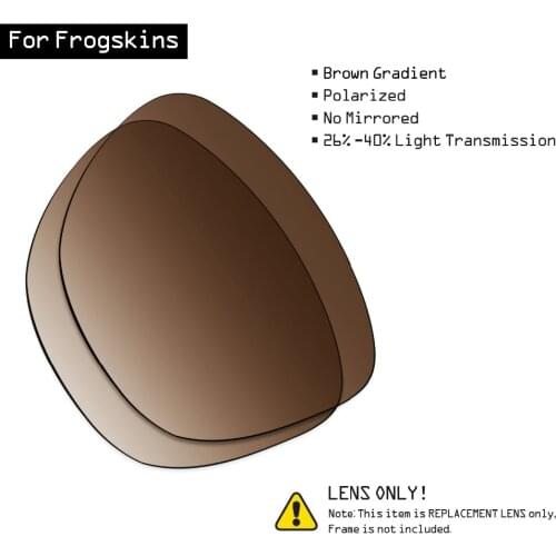 SmartVLT Polarized Sunglasses Replacement Lenses for Oakley Frogskins - Brown Gradient Tint