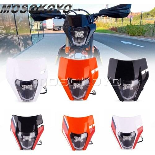 LED Head Lamp Hi/Lo Beam Headlight Motocross Dual Sport Front Lighting for EXC Enduro XCW XC SX-F XC-W SMC R 690 Six Days 2020