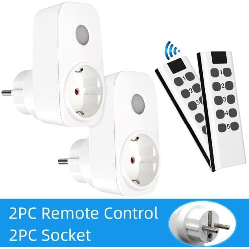 Universal EU Smart Plug Socket 433 Mhz Remote Control Switch RF Wireless Controller Power Plug Compatible With Broadlink RM4 Pro