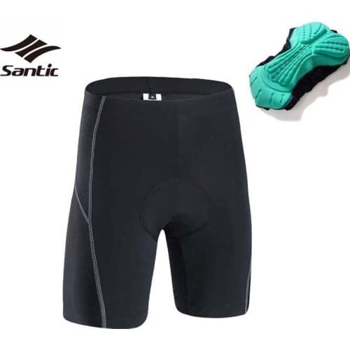 Santic Cycling Shorts Men Quick Dry Road Mountain Bike Shorts Women 4D Coolmax Padded Shorts Sport Bicycle Short Pants