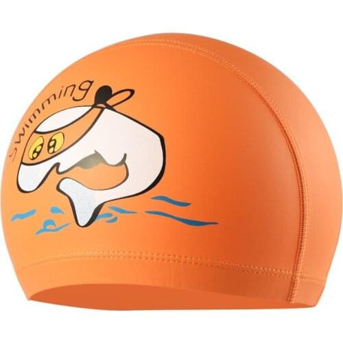 Waterproof Children Swimming Cap Cartoon Dolphin Animal Printing kids hat Boys Girls Ear Protect Diving Equipment Outdoor Hotsel