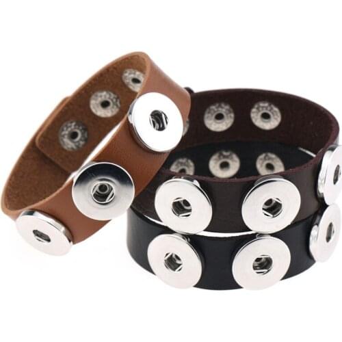 Egirl Buttons Punk Leather Bracelet Women Girl Wide Adjustable Faux Leather Bracelets & Bangles Jewelry Accessories Wholesale
