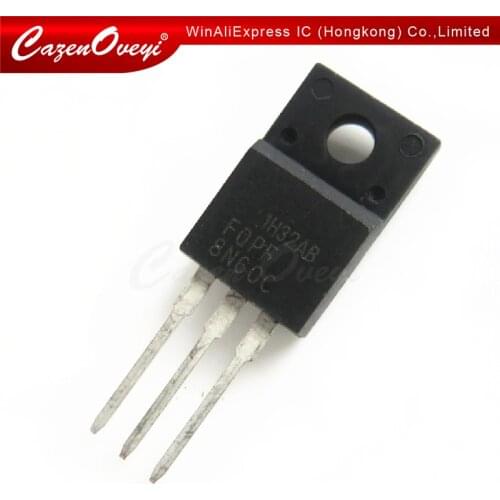 10pcs/lot FQPF8N60C 8N60C 8N60 TO-220 TO220 MOS FET transistor New original In Stock