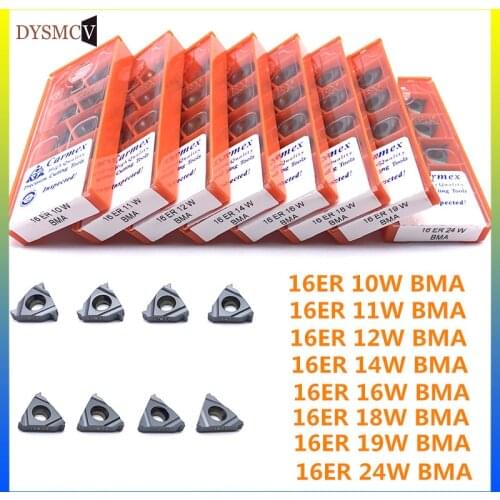 16ER 10W 11W 12W 14W 16W 18W BMA insertos de carburo de roscado externo de cnc torno herramientas de torneado de alta calidad