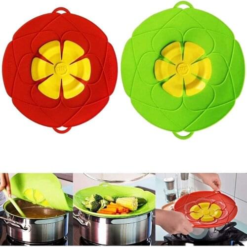26cm Microwave Stove Food Cover Cookware Silicone Spill Stopper Lid Boil Over Safeguard Multi-Function Kitchen Cooking Tools