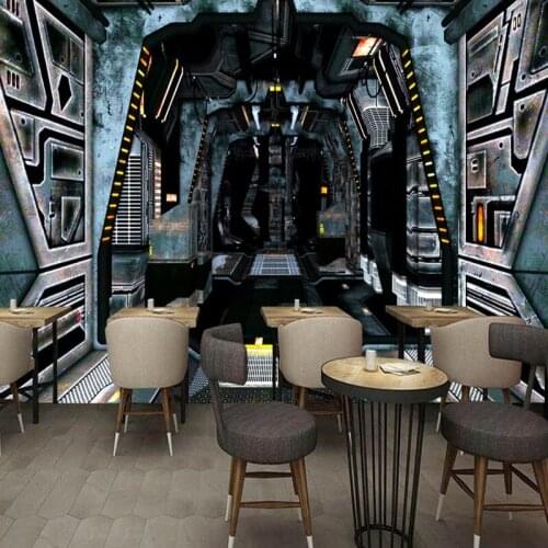 Custom 3d mural 3D Stereo Cosmic Space Cabinet Fresco Living Room Custom Mural Bar KTV Background Wallpaper