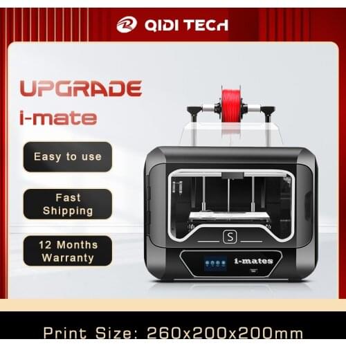 QIDI TECH i-MATES large build size 260*200*200mm 3D PRINTER Full enclosed cover more better print with ABS,PLA,TPU,PETG