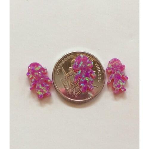 8.5*13MM Girl Sign OP09 Magenta Purple Synthetic Opal Girl For DIY Jewelry