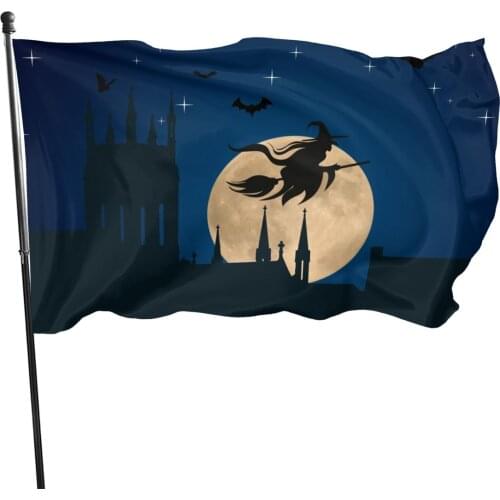 90x150cm 3x5 Ft Halloween Witch Flag For Decor
