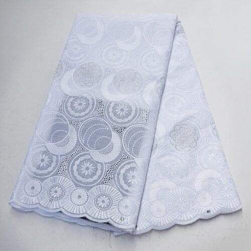 White Swiss voile lace in Switzerland embroidery cotton African dry lace fabric 2019 high quality Nigerian women man voile lace