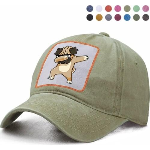 Animal Dabbing Pug Baseball Cap Dad Trucker Solid Hat Women Ponytail Berets Caps Boinas Bone Hats Casquette Gorras Sun Shade Hat