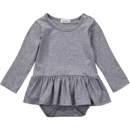 Baby Bodysuit !! Cute Newborn Infant Baby Kids Girl Long Sleeve Bodysuit Jumpsuit Outfit Clothes Size 0-24M