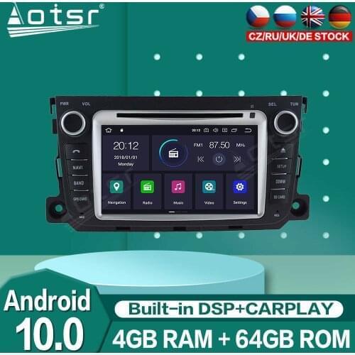 For Benz Smart 2010 2011 2012 2013 2014 Android 10.0 Auto Audio Radio Car Multimedia Player DVD GPS Navi Stereo Unit Recorder