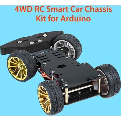 Elecrow 4WD Chassis Smart Car S3003 Metal Servo Bearing Kit for Arduino Metal Gear Motor 25MM Robot Platform DIY Kit Robot Car