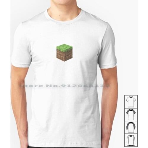 Dirt T Shirt 100% Cotton Pixel Art Mobs Meme Video Game Mojang Trendy Creative Trending Vintage Cool Gift Euro Us Size Big Size