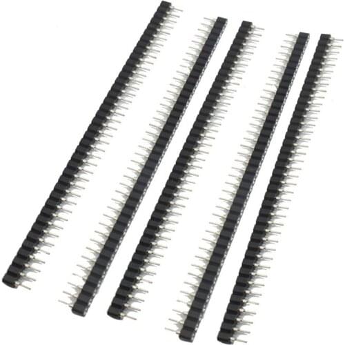 GTBL 5 Pcs 40 Pins Single Row Round Header Socket Connector Female