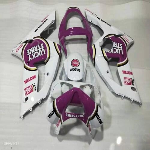 Purple white lucky fairing kit FOR KAWASAKI NINJA ZX 6R 636 03 04 ZX-6R 03-04 ZX6R 2003 2004 ZX 6R 03 04 fairing