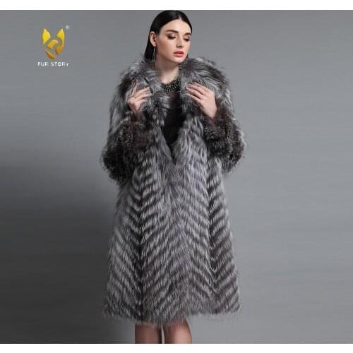 Womens Coats Natural Fur Coat Women Winter jacket Women Long Coats Real Fur Outwear Women Jacket Fur Story FS161159