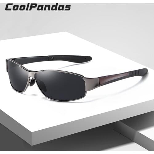 CoolPandas 2020 New Fashion Sunglasses Men Polarized Square Metal Frame Male Sun Glasses Driving Fishing Eyewear zonnebril heren