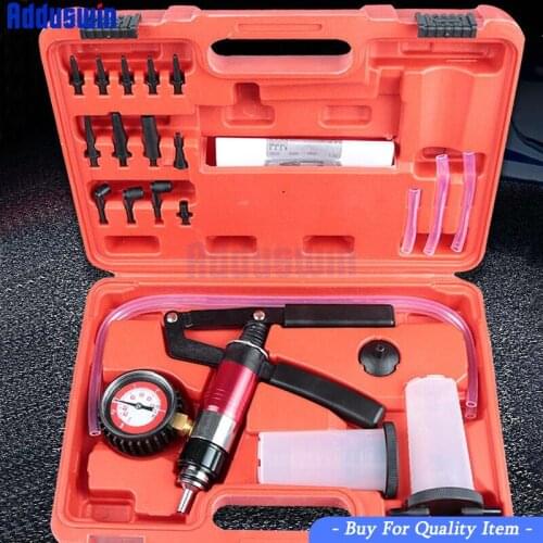 Professional Manual Design Car Vacuum Pump Brake Oil Tester Set Durable Brake Fluid Bleeder Oil Change Vacuum Pistol Tools