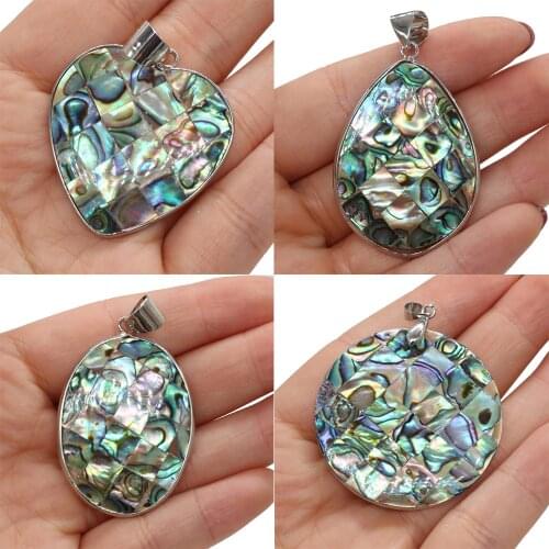 Mother Of Pearl Natural Sea Shell Pendant Vintage Abalone Shell Pendants for Jewelry Making DIY Necklace Exquisite Gift