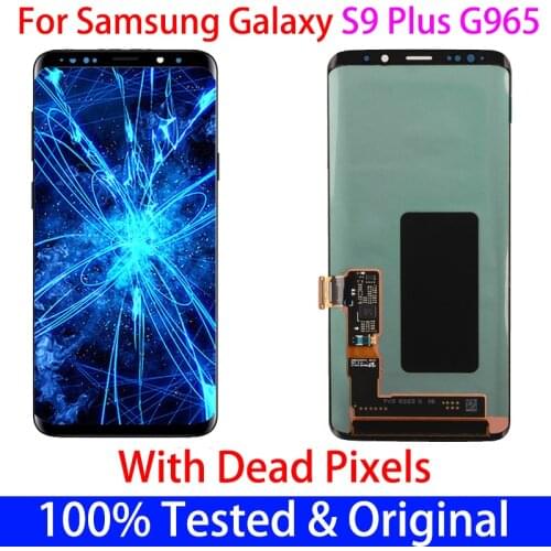 With Dead Pixels Original lcd For SAMSUNG Galaxy S9 G960 G960F S9+ Plus G965 G965F LCD Display + Touch Screen Digitizer Assembly