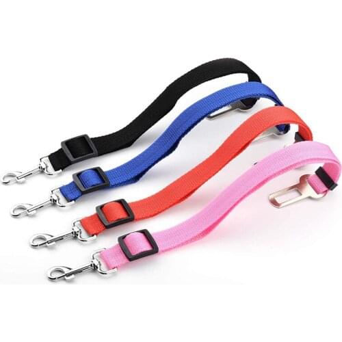 Adjustable Pet Dog Cat Seat Belt Safety Leads Vehicle Seatbelt Harness Seat Tether For Small Medium Travel Clip French Bulldog