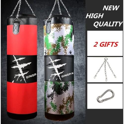 80 100CM Empty Kick Boxing Punching Bag Sandbag For Adult MMA Muay Thai Sport Fitness Training Exercise Equipment