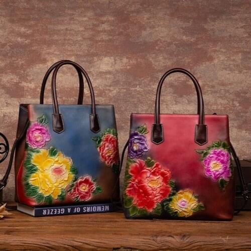 European and American Retro Style Floral Women Totes Bag Classic Printing Female Fashion Handbags Ladies Messenger Shoulder Bags